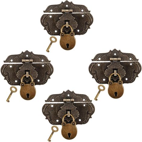 COHEALI Lot de 4 loquets en laiton robustes et fonctionnels avec (1/5)