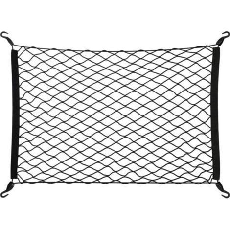 Red para coche, 80x62 cm, elástica, equipaje, universal, maletero, protección, almacenamiento, segura, malla, negra - Crezuo (1/4)