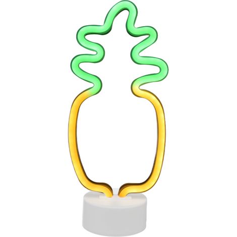 LED Neon Sign Table Lamp + + Pineapple Green Warm Night Light