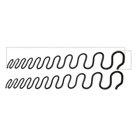 Lot de 2 ressorts de rechange 55 cm en acier au carbone – 8 clips en S pour fixation sécurisée – Réparation canapés et sièges (1/5)