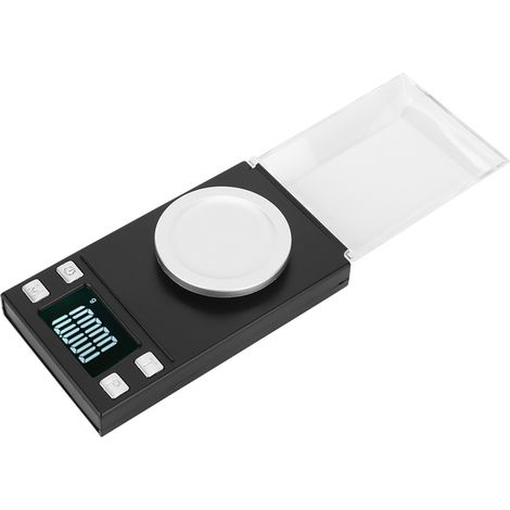 Balance électronique numérique portable mini LCD de haute précision (0,001 g) pour peser bijoux et pilules d'or (100 g/0,001 g). (1/5)