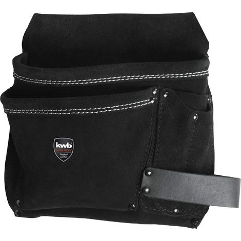 kwb Werkzeug-Gürteltasche großen und kleinen Taschen zum Tragen, aus Leder, Werkzeughalter, Werkzeug Organizer