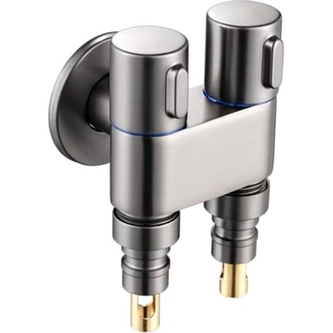 G1/2 Multifonctionnel 3 voies Valve d'angle de remplissage Support mural 1 en 2 sorties Pulvérisateur de nettoyage de l'eau Accessoires de salle de -B (1/5)