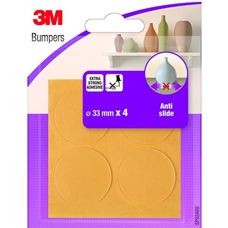 3M - 4 PARACOLPI PROTETTIVI ANTI SLITTAMENTO FINI D 33MM (1/3)