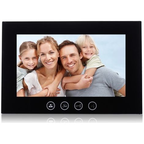 VIDEOCITOFONO 2 FILI 1 2 3 4 MONITOR LCD TOUCH FAMILIARE BIFAMILIARE CONDOMINIALE TELECAMERA (1 Monitor 10" Nero) (1/3)
