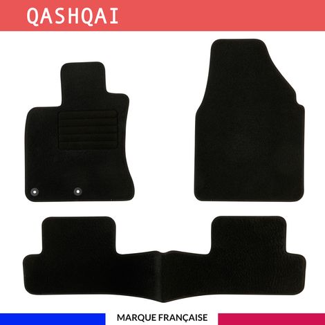 Tapis de voiture - Sur Mesure pour QASHQAÏ (2007 - 2013) - 3 pièces - Tapis de sol antidérapant pour automobile (1/4)