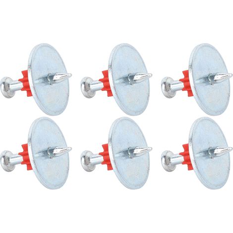 Lot de 100 clous à ciment en acier résistant à la corrosion avec joint pour fixation murale ou au plafond en béton (2,5 cm). (1/5)