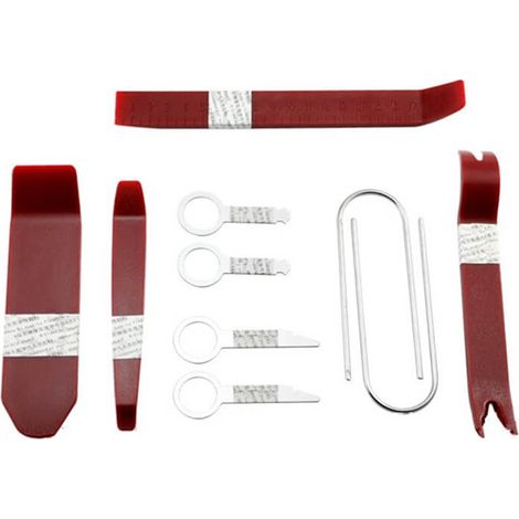 Kit Leva Antigraffio Strumenti Rimozione Professionale Per Smontaggio Audio Video Luci Cruscotto Auto 10 Pezzi (1/3)