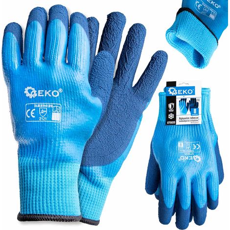Guanti da lavoro impermeabili e isolanti taglia 8 /jersey - lattice/ (12/120) (1/5)