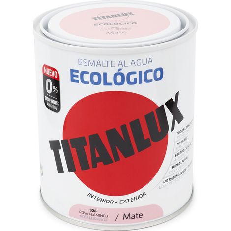 -CAHERSA- PINTURA TITAN ECOLOGICO MATE ROSA FLA 750ML TITAN