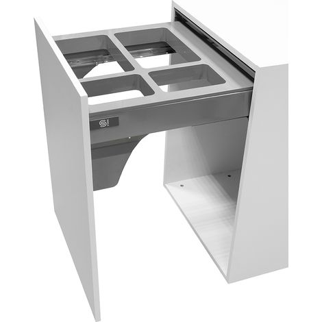 Telaio per la raccolta differenziata dei rifiuti da 60L (2 x 21L + 2 x 9L) SANS MARQUE