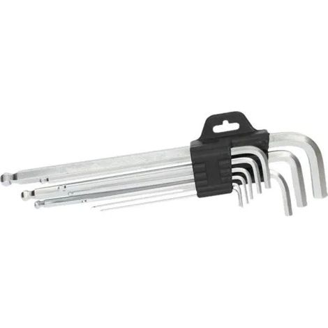 Schraubenschlüsselset Inline 43085 9-teilig Kugelkopf 1.5-10mm