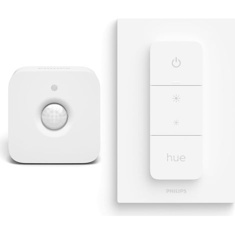Philips Hue Conjunto Pack con 1 Hue Regulador de intensidad y 1 Hue Sensor de movimiento interior - Hue Accessories (1/5)