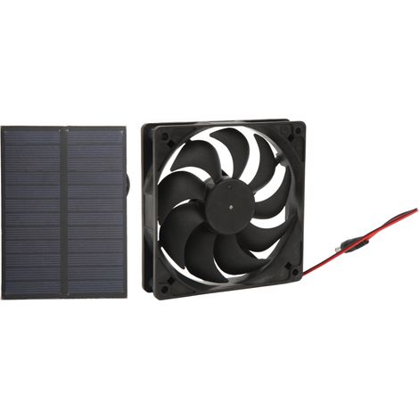 Kit de ventilador solar exterior de silicio monocristalino para caravanas, autocaravanas, aseos y casetas de mascotas, 12 V, 3 W