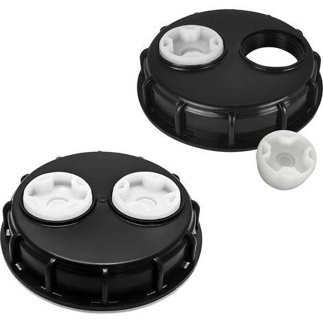 2-Piece Tank Cap 163 mm, Double Venting Hole, High-Density Polyethylene, For 1000L IBC Tank (1/5)
