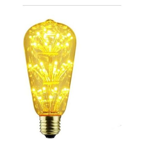 Ampoule LED, feux d'artifice ciel étoilé ampoule 2200K blanc chaud rétro ciel étoilé lumière adaptée aux fêtes de vacances, bars (1/5)