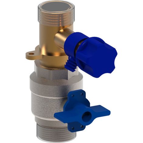 Roth Absperrkugelhahn DN25 m.Entleerung Griff blau/Ersatzteil FlatConnect