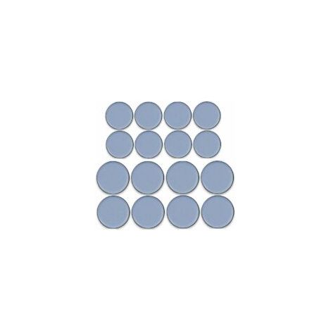 16 piezas de deslizadores adhesivos de teflón para muebles, deslizadores de teflón, almohadillas autoadhesivas de teflón para muebles, 25 mm x 25 mm, 30 mm x 30 mm - Crezuo