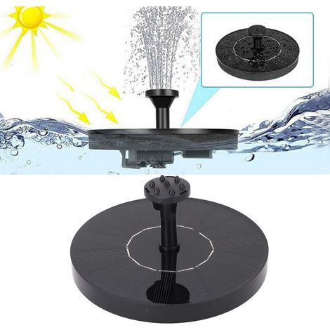 Fuente solar sin pilas, fuente flotante impermeable con múltiples boquillas para bebederos de pájaros, estanques, acuarios, piscinas, fuente de jardín silenciosa, 6V (1/5)