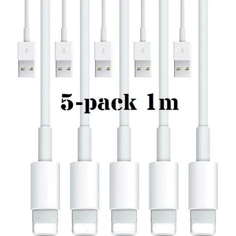 Lot de 5 câbles de charge Lightning compatibles iPhone - Chargeur