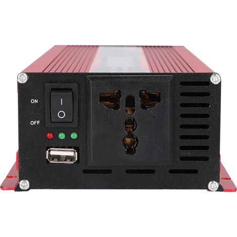 Convertisseur solaire pour voiture 2000 W avec port USB, affichage LCD, conversion CC 12 V vers CA 220 V (1/5)