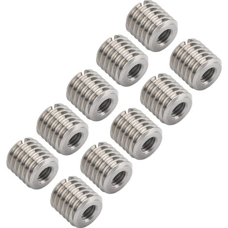 10 Pièces Raccords Réducteurs Filetés Inox Acier, Écrous Mâle-Femelle pour Fixation et Réparation Quincaillerie
