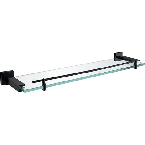 Etagère en verre murale - Noir - Vera (1/2)