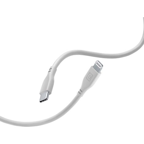 Câble souple Cellularline - Câble USB-C vers Lightning certifié MFi 1,2 m (gris) (1/5)