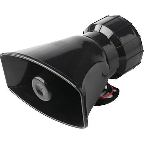 Altavoz de bocina de coche de 12 V, sirena electrónica, bocina de alarma de advertencia de coche con altavoz multitono y mando a distancia. (1/5)