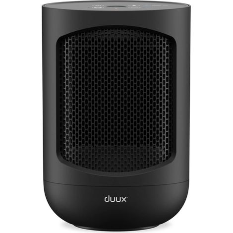 Duux Zone Chauffage céramique - Chauffage électrique 1500 watts - Chauffage d'appoint avec 3 réglages, Thermostat et Oscillation - Certification IP21 - Noir (1/5)