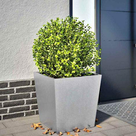 Jardinière-Pot de fleur 50x50x50 cm acier galvanisé 542533 (1/5)