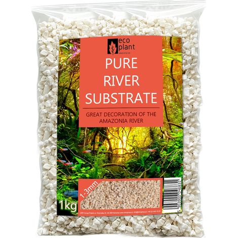 Grava blanca clara, sustrato para acuario antialgas, enjuagada, 1-3 mm, 1 kg (1/5)