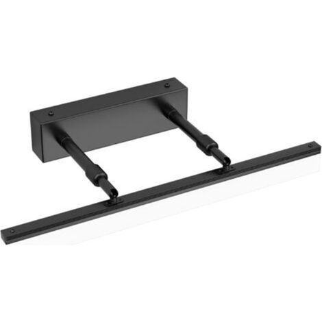 Lampe Miroir LED 40CM, Applique Salle de Bain 585LM 9W 6000K, Lampe Miroir pour Salle de Bain IP44 Applique LED Lampe Salle de Bain Moderne Avec Tête de Lumière Réglable (Noir 40cm) [Classe énergétiqu (1/4)