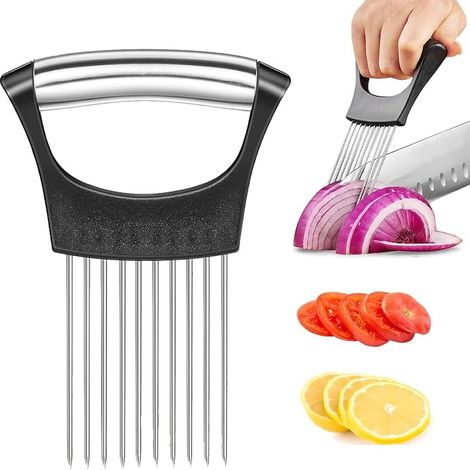 Onion Holder Vegetable Cutter Stainless Steel Tomato Cutter