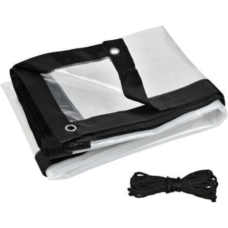 Bâche Transparente Imperméable avec Oeillets et Corde Bâche de Protection Bâche Extérieure Imperméable Bâches pour Abri de Balcon, Jardin, Serre, Plantes (2x4m) (1/5)