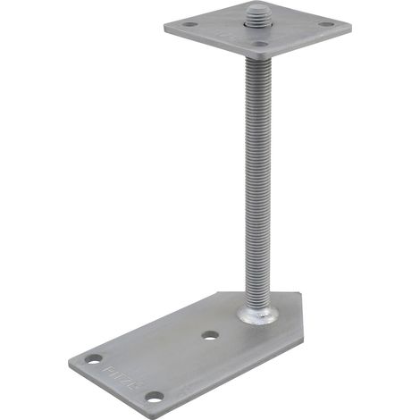 PITZL Pfostenträger Typ 11009.6200 Eck ZiNiP beschichtet mit Gewindestange