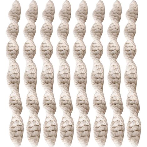 Set of 8 flexible natural fiber curtain tiebacks for interior decoration