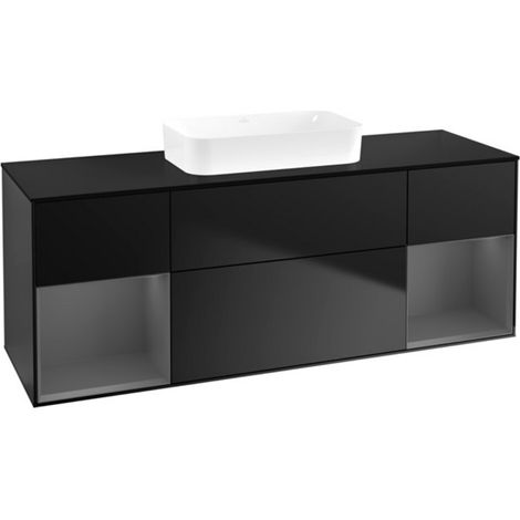 V&B Waschtischunterschrank Finion 160x60,3x50,1cm, Rg A m Lac, bla m Lac (1/2)