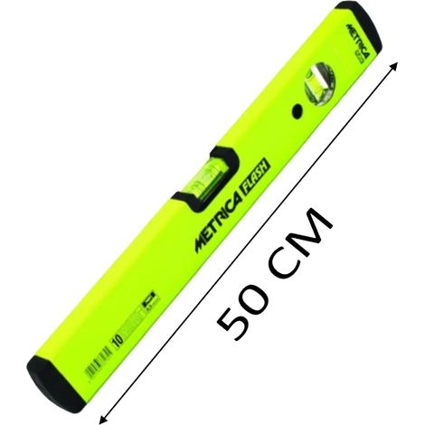 LIVELLA METRICA FLASH GIALLA 2 FIALE CM.50 -PROMO- (1/2)