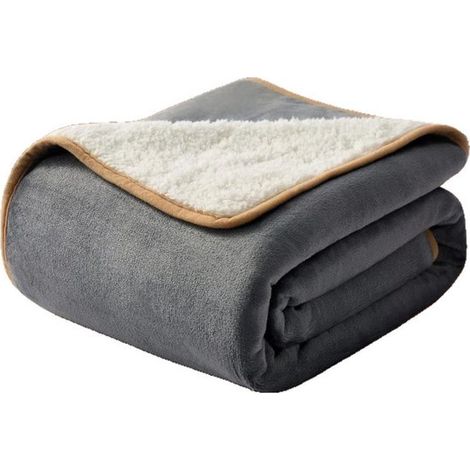 Coperta impermeabile per cani, 60x80 cm, spessa, morbida, grigia (1/5)
