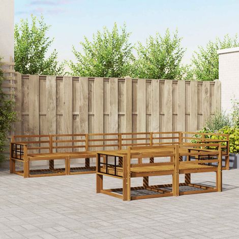 Outdoor-Sofagarnitur 8 pcs Natur Massivholz Akazie