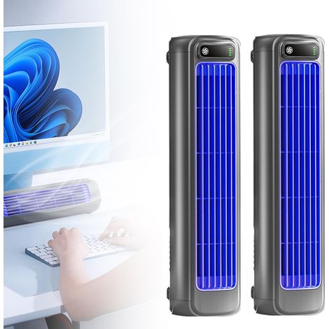 Lot de 2 climatiseurs USB 2026 Cooling Ace, refroidisseur portable à 3 vitesses de ventilation, idéal pour la chambre, le bureau ou le bureau à domicile. (1/5)