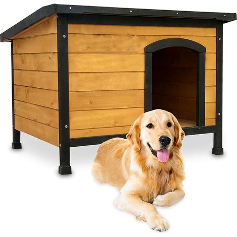 Bb-Loisir – Niche chien en bois pin traité – Toit pliant avec tuiles bitume – Dimensions XL 116 x 79 x 82 cm – Protection contre l'humidité et le froid
