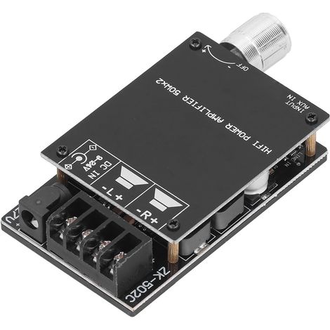 Carte d'amplification audio, amplificateur numérique, HiFi, Bluetooth 5.0, TPA3116D2, 50 W x 2, stéréo 2.0, ZK-502C (1/5)