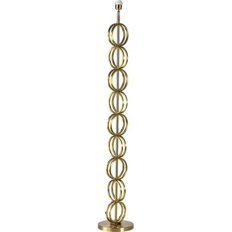 Lampadaire design doré en fer élégant pour salon moderne - doré finition brillante (1/3)