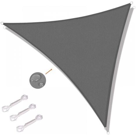 Dreieckiges Sonnensegel 6x6x6m Sonnensegel für den Außenbereich, Terrasse, Garten UV-Schutz - Grau (1/5)