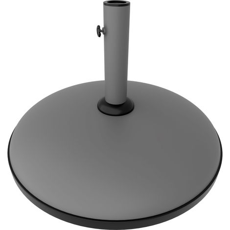 Radika - Runde Garten-Sonnenschirmst�nder Durchmesser 51 cm 25 kg aus grauem Beton