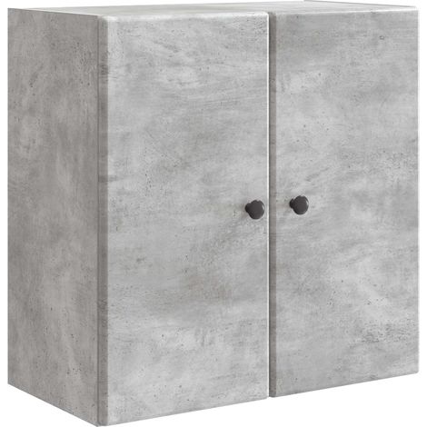 Wall-Mounted Cabinet Concrete Grey 59 x 31 x 60 cm vidaXL