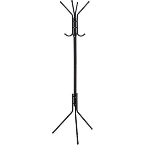 Porte manteau en métal 8 crochets 171 cm noir