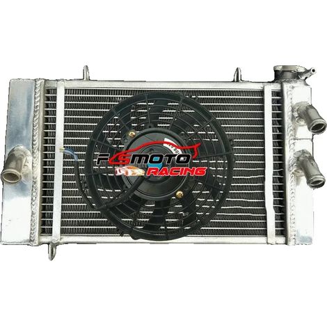 Radiador de aluminio, rendimiento de refrigeración mejorado, construcción soldada con TIG, compatible con Yamaha TZ250 3YL1 1991 y 4DP 1992-1995, material de aluminio duradero, 30 % más de refrigeraci (1/4)